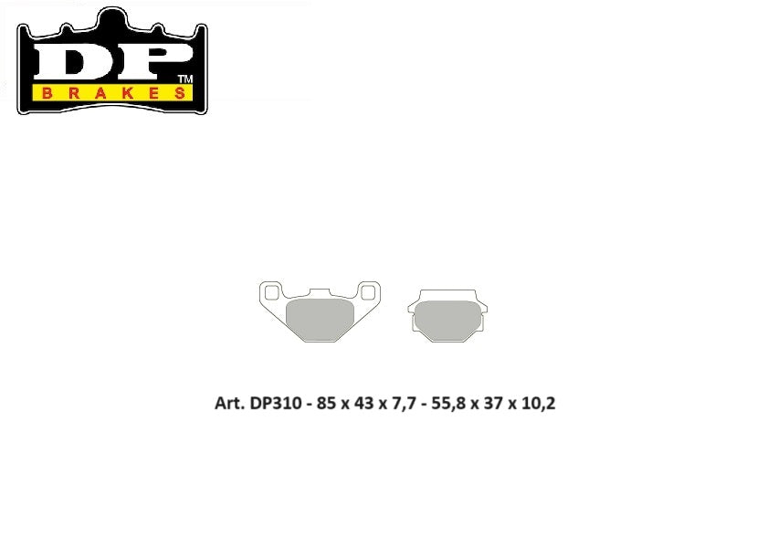 PASTIGLIE FRENO POSTERIORI DP SINTERIZZATE STD KAWASAKI KL 650 Tengai 1989-1992