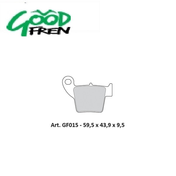 PASTIGLIE FRENO POSTERIORI GOOD FREN SEMISINTERIZZATE HONDA CRF 250 X 2004-2018