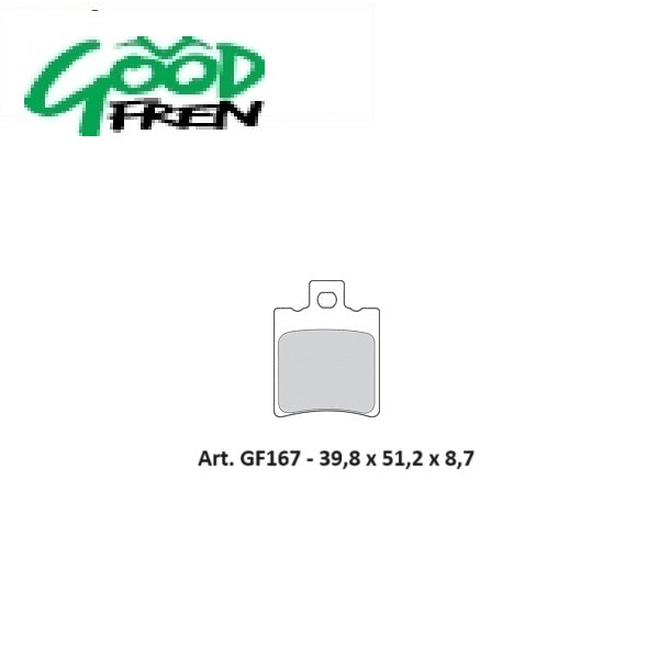 PASTIGLIE FRENO POSTERIORI GOOD FREN SEMISINTERIZZATE MALAGUTI F15 50 1998-0