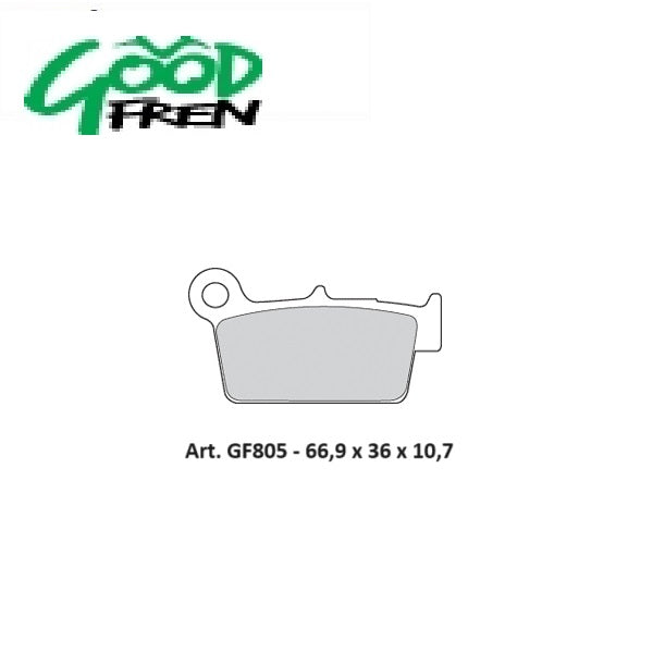 PASTIGLIE FRENO POSTERIORI GOOD FREN SEMISINTERIZZATE KAWASAKI KX 250 F 2004-2023