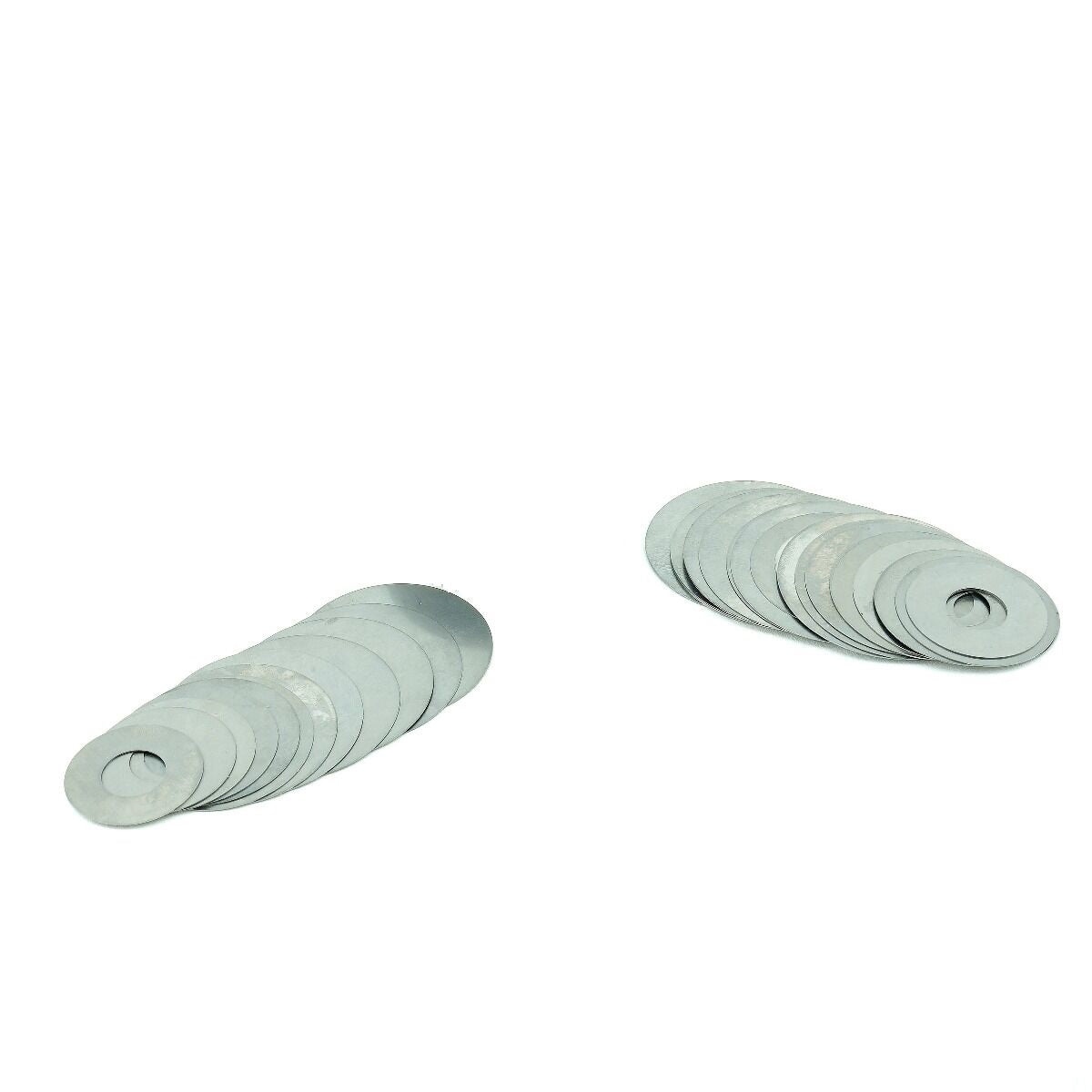 CONFEZIONE 10PZ LAMELLE PER SOSPENSIONI Foro 6 mm Diametro esterno: 20 mm Spessore: 0,152 mm