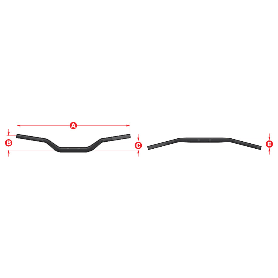 MANUBRIO RENTHAL 28.6 MM TWINWALL PIEGA RC HIGH NERO