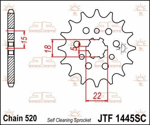PIGNONE ACCIAIO JT Passo 520 - 13 denti KAWASAKI KX 125 1994-2008