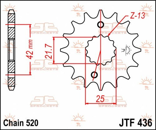 PIGNONE ACCIAIO JT Passo 520 - 15 denti KAWASAKI ER-6 650 2006-2016