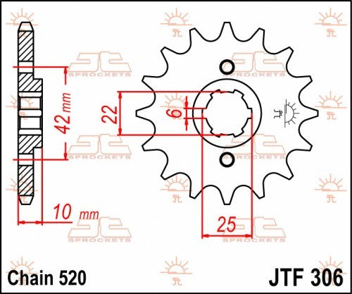 PIGNONE ACCIAIO JT Passo 520 - 15 denti HONDA NX 650 Dominator 1988-1988