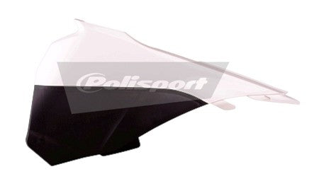 POLISPORT – COPERCHIO LATERALE SX CASSA FILTRO KTM 85 SX 2013-2017 COLORE BIANCO/NERO