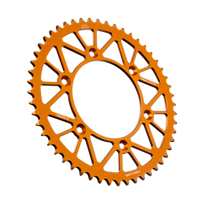 CORONA ERGAL JT RACELITE 52 denti - Colore Arancione KTM 250 EXC 1998-2023