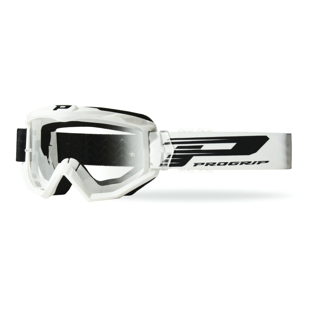 MASCHERA PRO GRIP ATZAKI - BIANCA LENTE TRASPARENTE