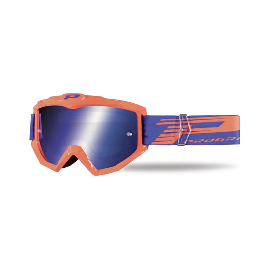 MASCHERA PRO GRIP ATZAKI - ARANCIONE LENTE BLU A SPECCHIO