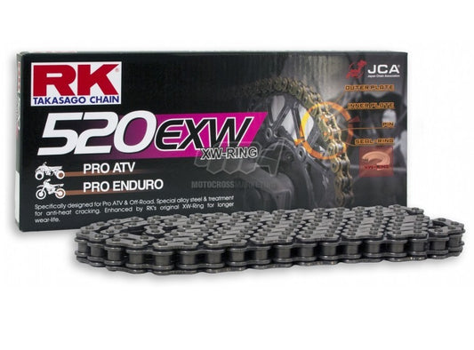 CATENA RK EXW PASSO 520 - 120 MAGLIE - COLORE NERO