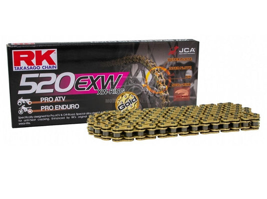 CATENA RK EXW PASSO 520 - 120 MAGLIE - COLORE ORO