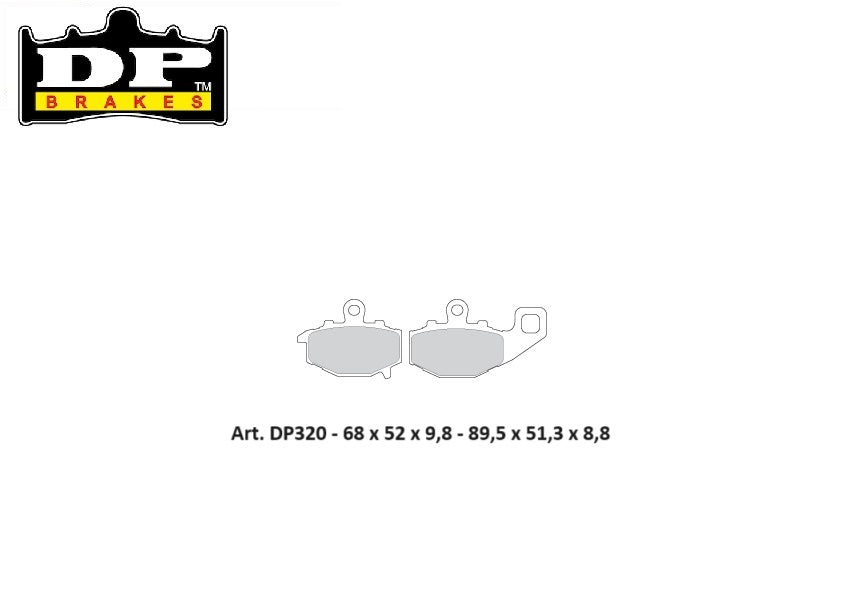 PASTIGLIE FRENO POSTERIORI DP SINTERIZZATE STD KAWASAKI Z 750 2004-2007