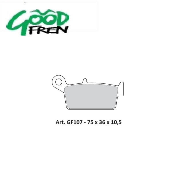 PASTIGLIE FRENO POSTERIORI GOOD FREN SEMISINTERIZZATE HONDA CR 500 1987-2004