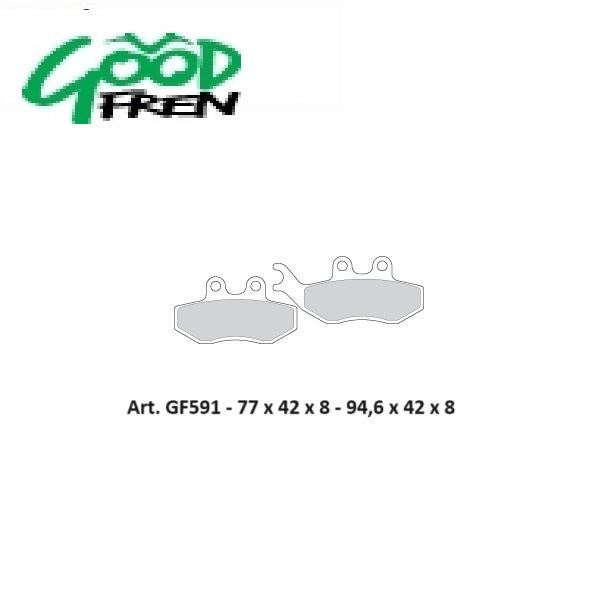 PASTIGLIE FRENO ANTERIORI GOOD FREN SEMISINTERIZZATE MALAGUTI Madison 250 2006-2009