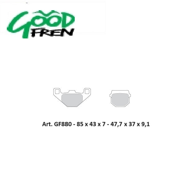 PASTIGLIE FRENO POSTERIORI GOOD FREN SEMISINTERIZZATE HM CRE 50 2001-2002