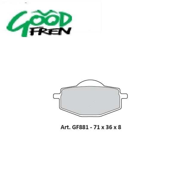 PASTIGLIE FRENO POSTERIORI GOOD FREN SEMISINTERIZZATE HM CRE 50 0-0
