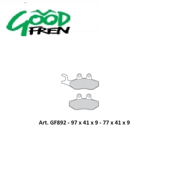 PASTIGLIE FRENO ANTERIORI POSTERIORI GOOD FREN SEMISINTERIZZATE PIAGGIO Beverly 250 2004-0