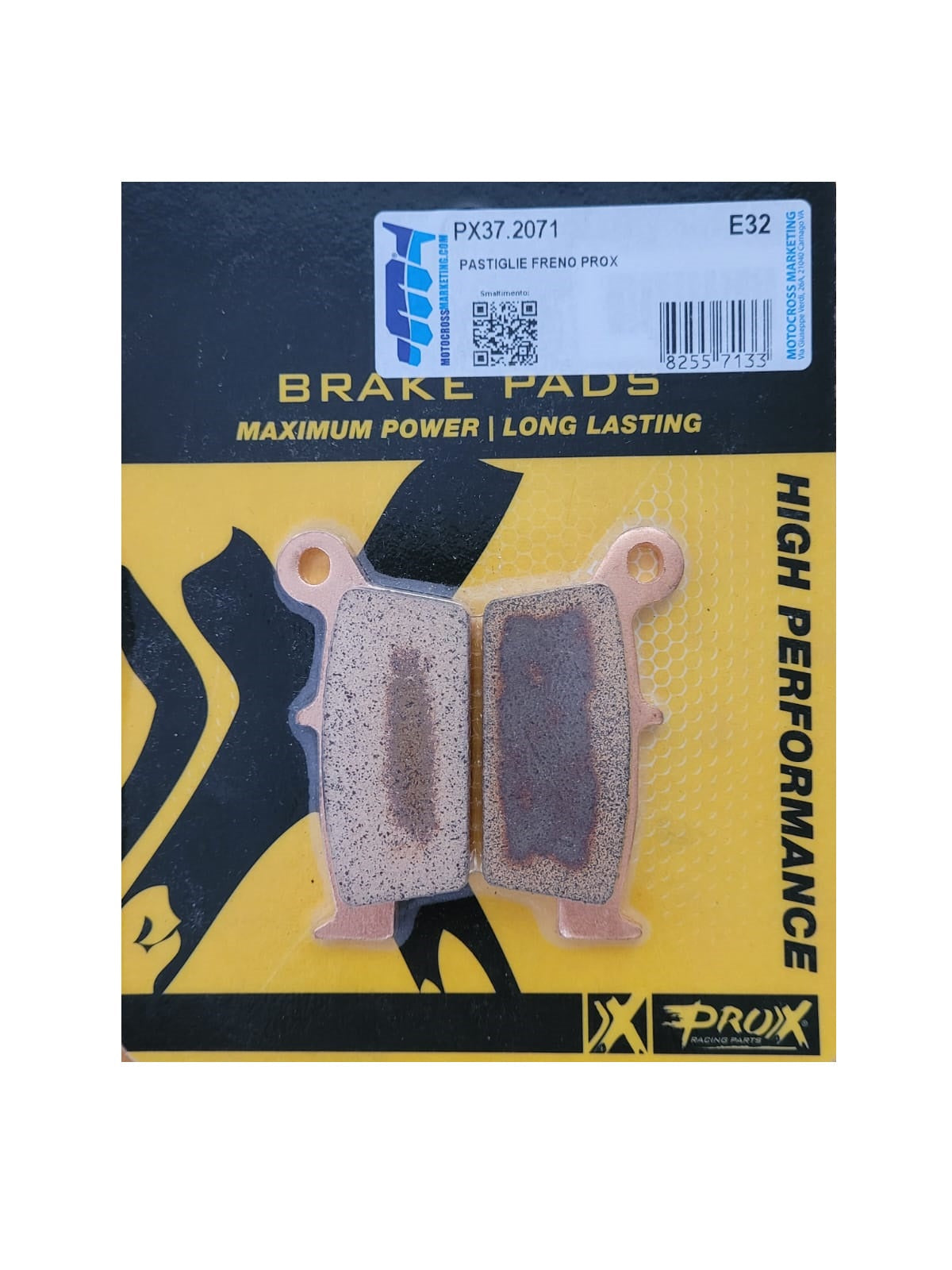 KIT PASTIGLIE FRENO PROX SINTERIZZATE POSTERIORI YAMAHA YZ 250 1998-2002