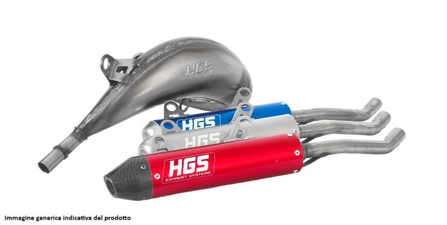 SCARICO HGS HUSQVARNA 125 TC (19-22) - SILENZIATORE ROSSO-ACCIAIO