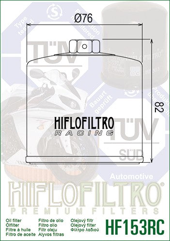 FILTRO OLIO HIFLO RACING DUCATI 696 Monster 2009-2014