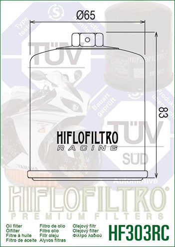 FILTRO OLIO HIFLO RACING KAWASAKI ZX 10 R 2006-2022