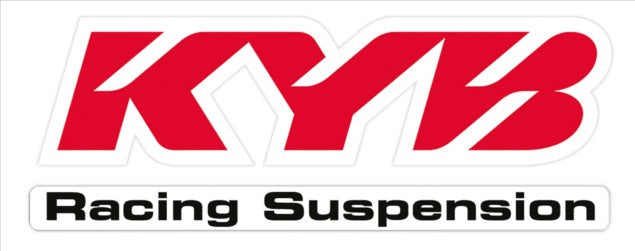 COPPIA ADESIVI KYB FODERI FORCELLA SCRITTA ROSSA