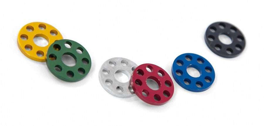 RANELLA ALLEGGERITA IN ALLUMINIO ANODIZZATO INTERNO 6 MM,ESTERNO 18 MM - COLORE ARANCIONE