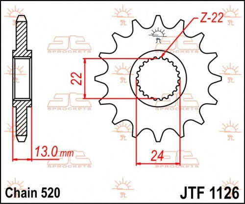 PIGNONE ACCIAIO JT Passo 520 - 16 denti APRILIA Pegaso 650 1992-1997