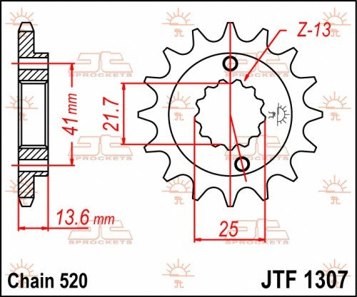 PIGNONE ACCIAIO JT Passo 520 - 15 denti - Versione Gommata KAWASAKI ZX 6 RR 2003-2006