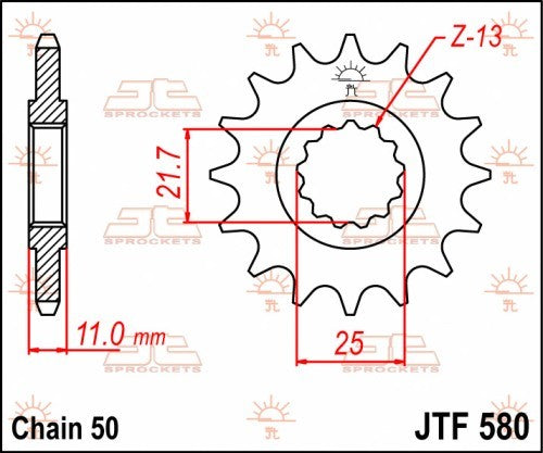 PIGNONE ACCIAIO JT Passo 530 - 16 denti - Versione Gommata YAMAHA YZF R6 1999-2020