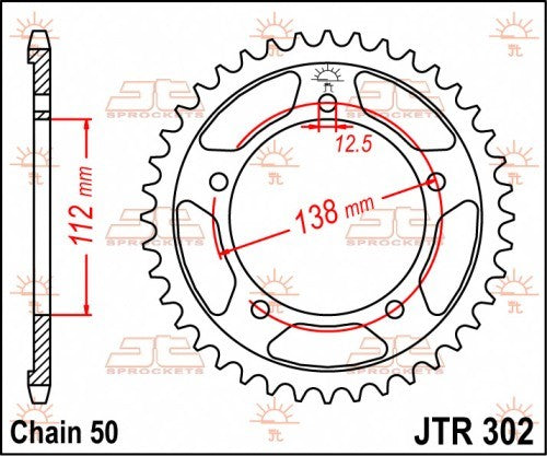 CORONA JT ACCIAIO HONDA CBF 1000 F 2006-2016 43 denti Passo 530