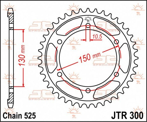CORONA JT ACCIAIO HONDA XL 700 V Transalp 2008-2013 49 denti Passo 525