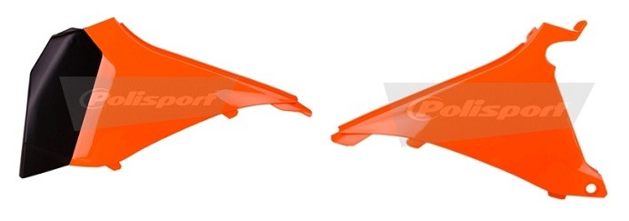 POLISPORT - COPERCHI LATERALI CASSA FILTRO KTM 200 EXC 2012-2013 COLORE: ARANCIONE