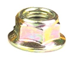 DADO AUTOFRENANTE CON BASE ALLARGATA E FRENATURA A LAMELLA D'ACCIAIO LUNGHEZZA FILETTO:  M8 - ESAGONO DA 12 MM