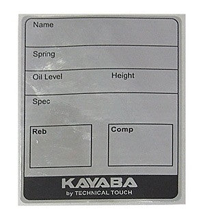 Etichetta adesiva per scrivere la taratura effettuata