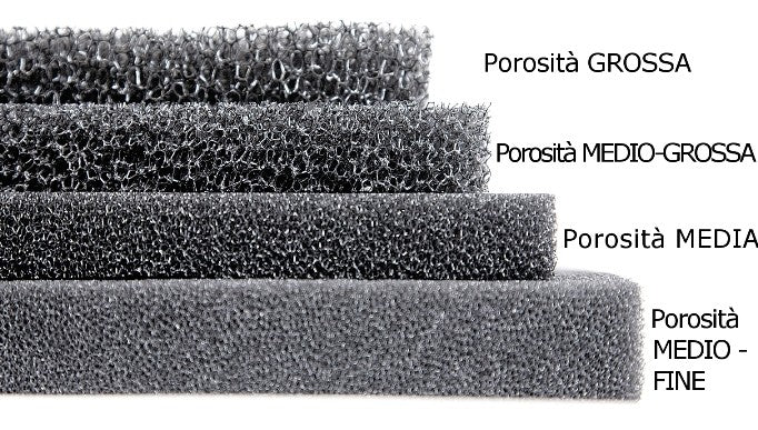 FOGLIO IN SPUGNA PER FILTRI POROSITÀ MEDIO FINE SPESSORE MM: 12