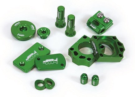 KIT PARTI ANODIZZATE KAWASAKI KX 450 F 2009-2018 Colore: Verde