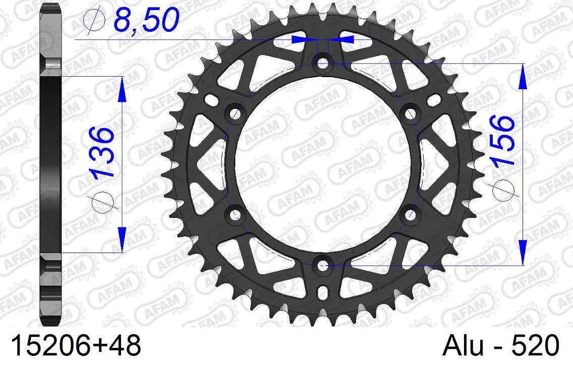 Corona in ergal autopulente AFAM BETA RR 498 2012-2012 48 Denti