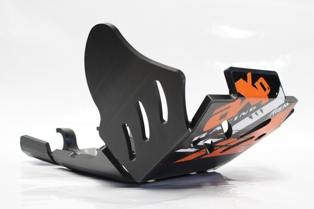 Piastra paramotore Xtrem AXP RACING 8mm con protezione leverismi KTM 250 EXC F 2017-2023