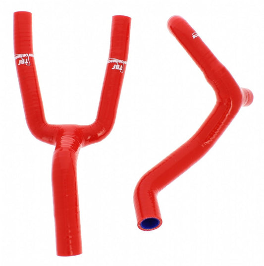 KIT MANICOTTI RADIATORE TBF PERFORMANCE HUSQVARNA 125 CR 2000-2008 COLORE ROSSO