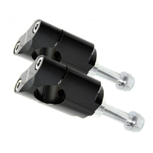 KIT ATTACCHI MANUBRIO 28.6 MM ALTI NERI